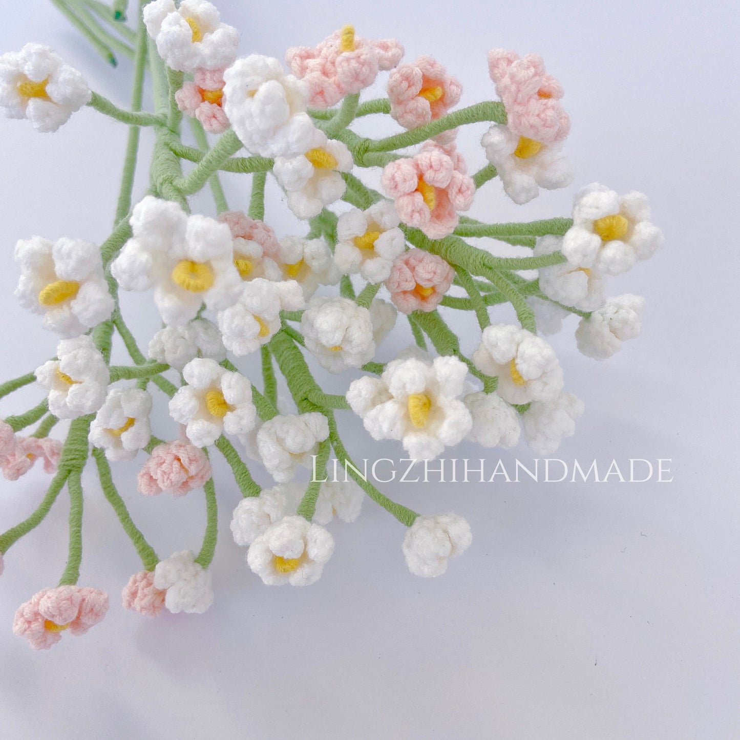 Baby's breath flower crochet pattern, crochet flower bouquet pattern, crochet babys breath pattern, English crochet pattern, flower crochet pattern, eternal flower, flower bouquet DIY, Lingzhihandmade