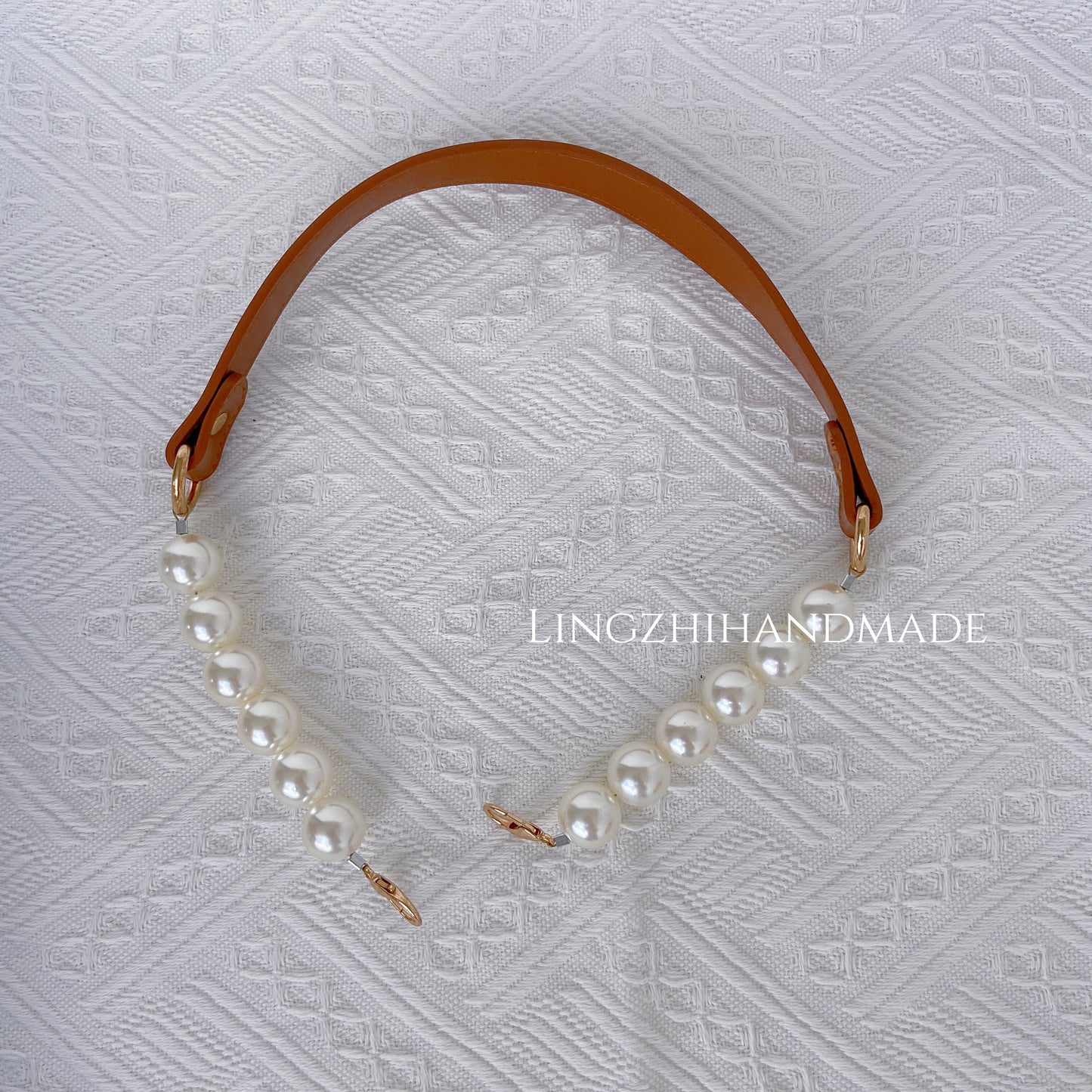 Pearl High Quality Purse Chain Alloy and Pearl Metal Shoulder Handbag Strap,Bag Strap Bag Accessories Detachable