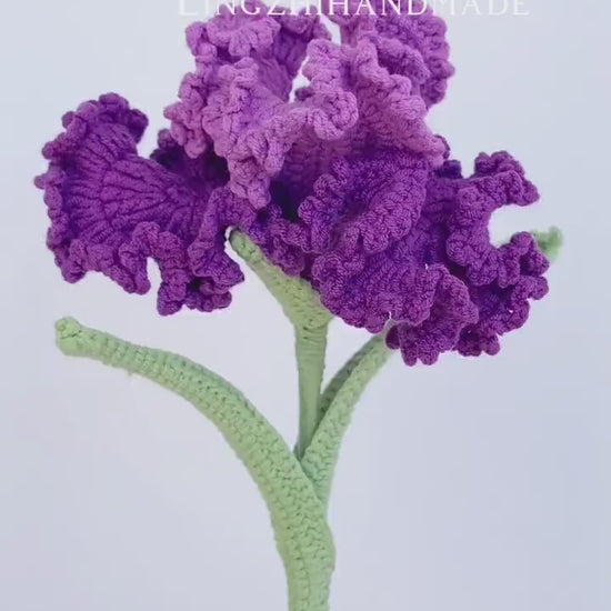 Iris flower crochet pattern, crochet flower pattern, crochet Iris flower pattern, eternal flower, yarn flower DIY