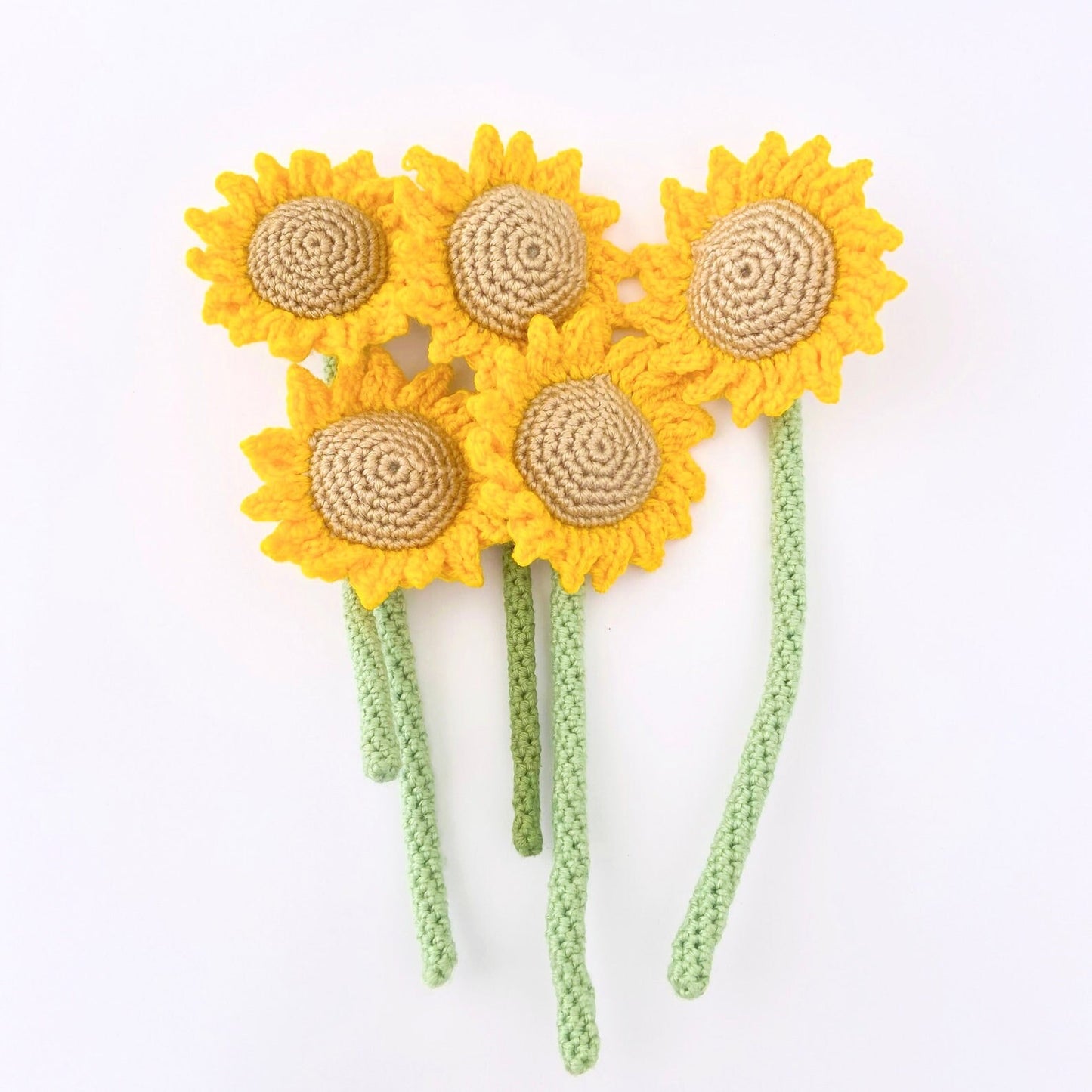 Sunflower crochet pattern, crochet sunflower pattern, crochet flower bouquet pattern