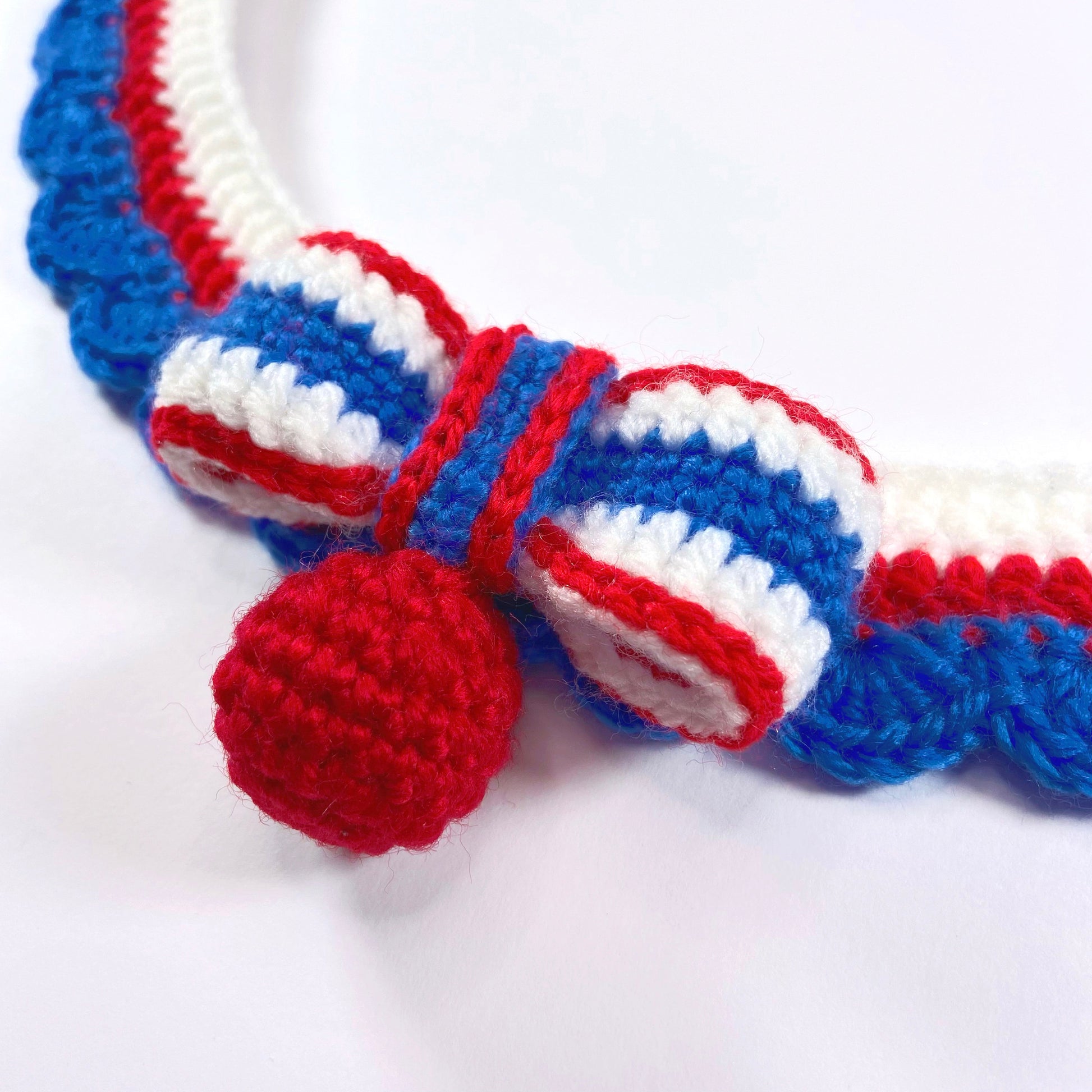 Pet collar crochet pattern, dog collar crochet pattern, cat collar crochet pattern, English crochet pattern