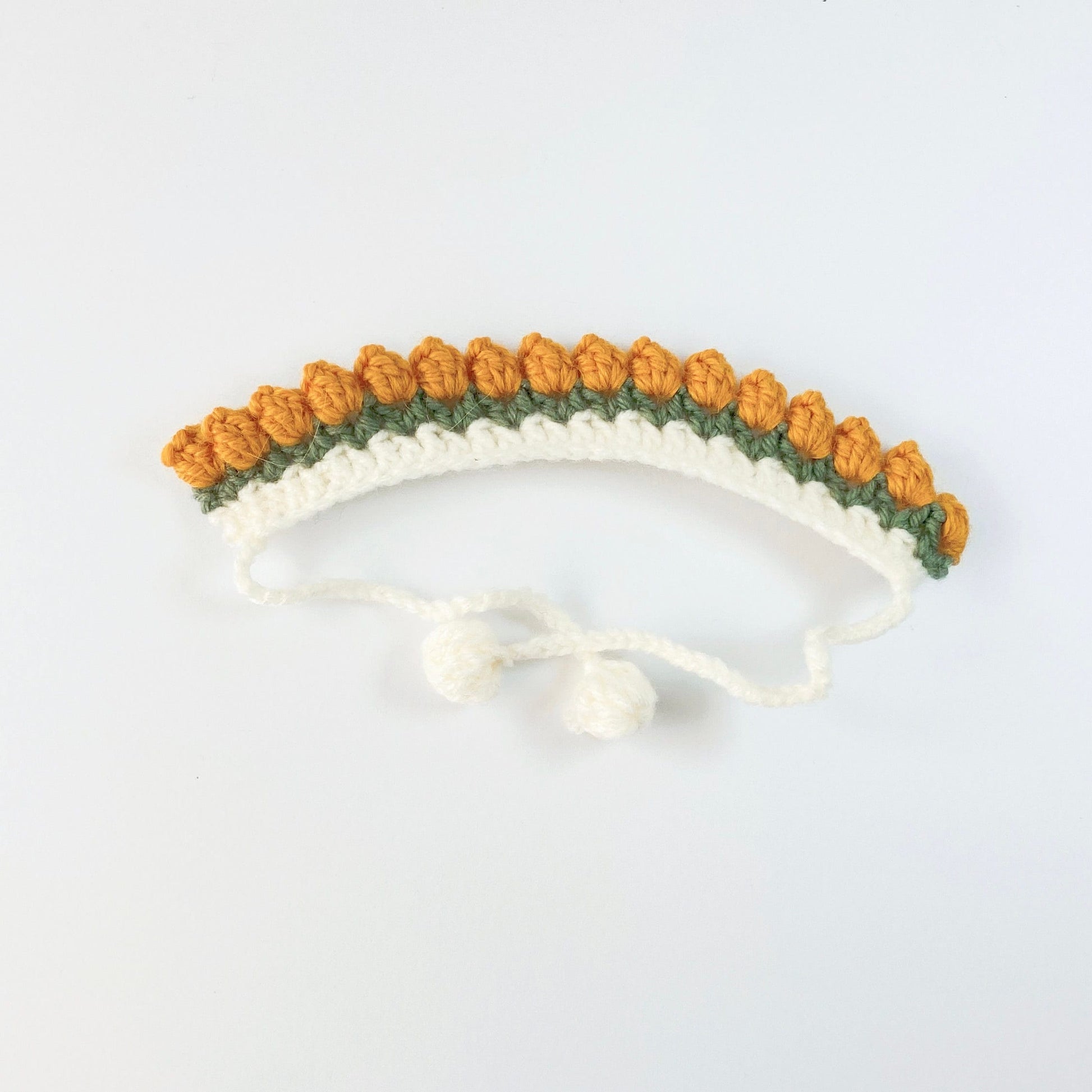 crochet pet collar crochet pattern, crochet tulips, lingzhihandmade, crochet pet accessories