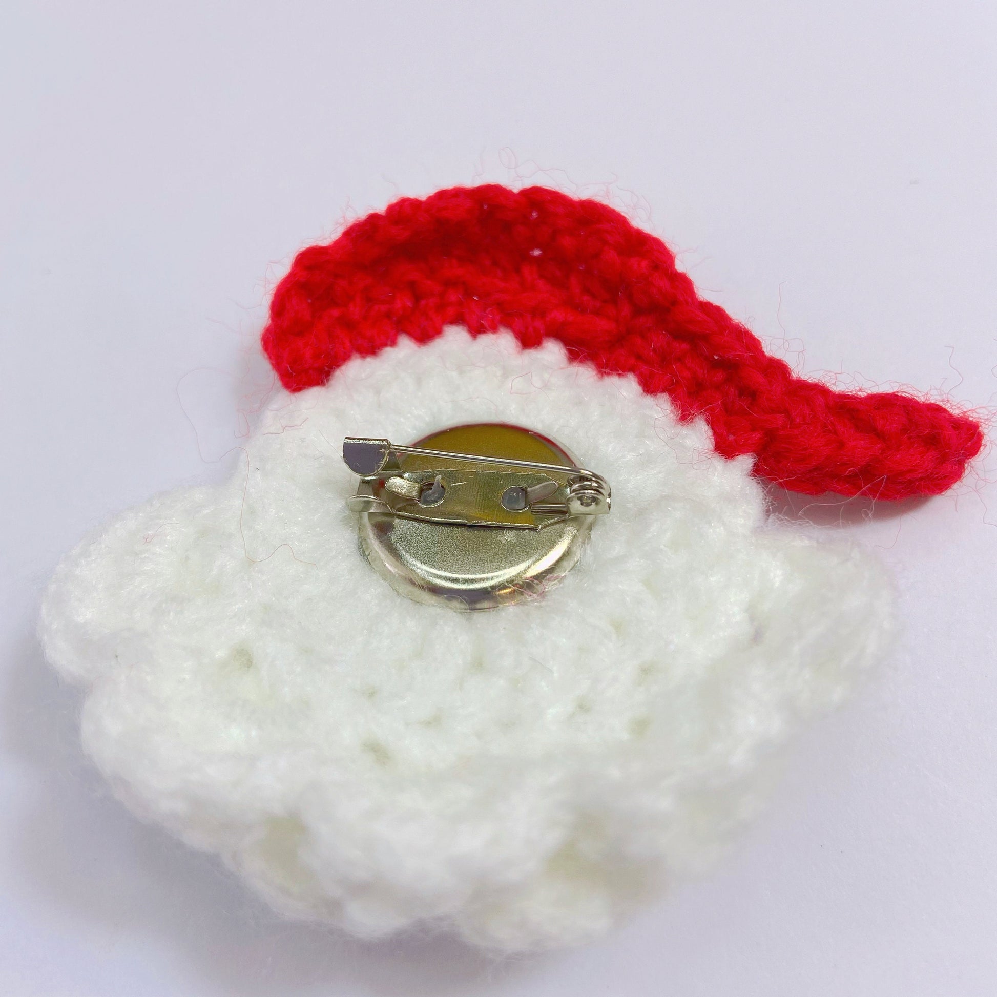 Crochet pattern English. Crochet Santa Claus Face Brooch. Crochet Christmas Brooch. Crochet Brooch. LingzhiHandmade