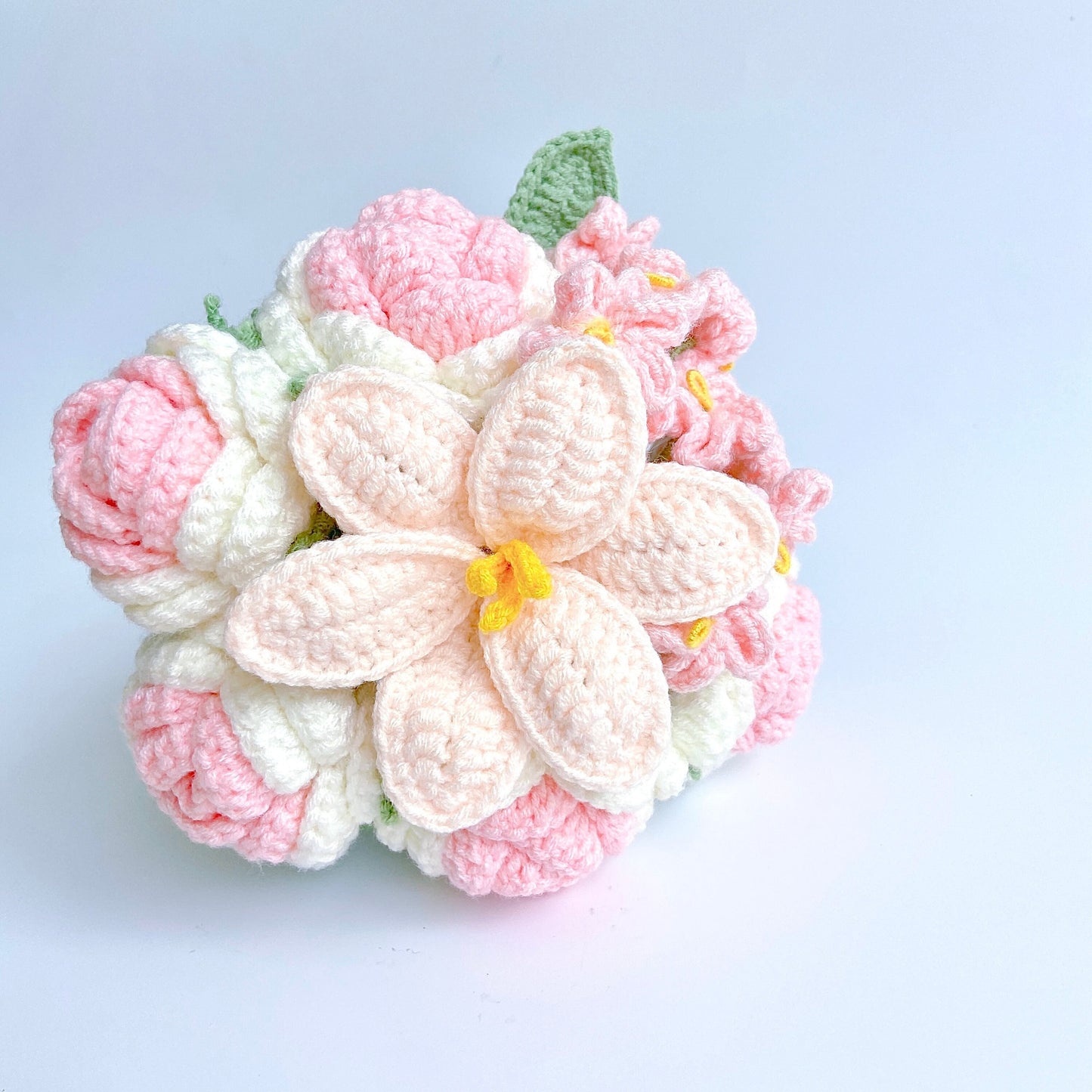 Crochet bridal bouquet pattern, crochet pattern, crochet tulips pattern, crochet flower pattern, eternal flower, lingzhihandmade