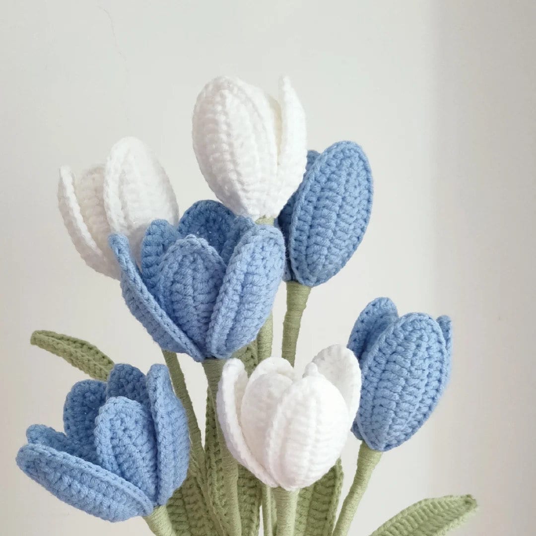 Tulips crochet pattern, crochet flower bouquet pattern, crochet flower pattern, eternal flower, flower bouquet DIY, lingzhihandmade