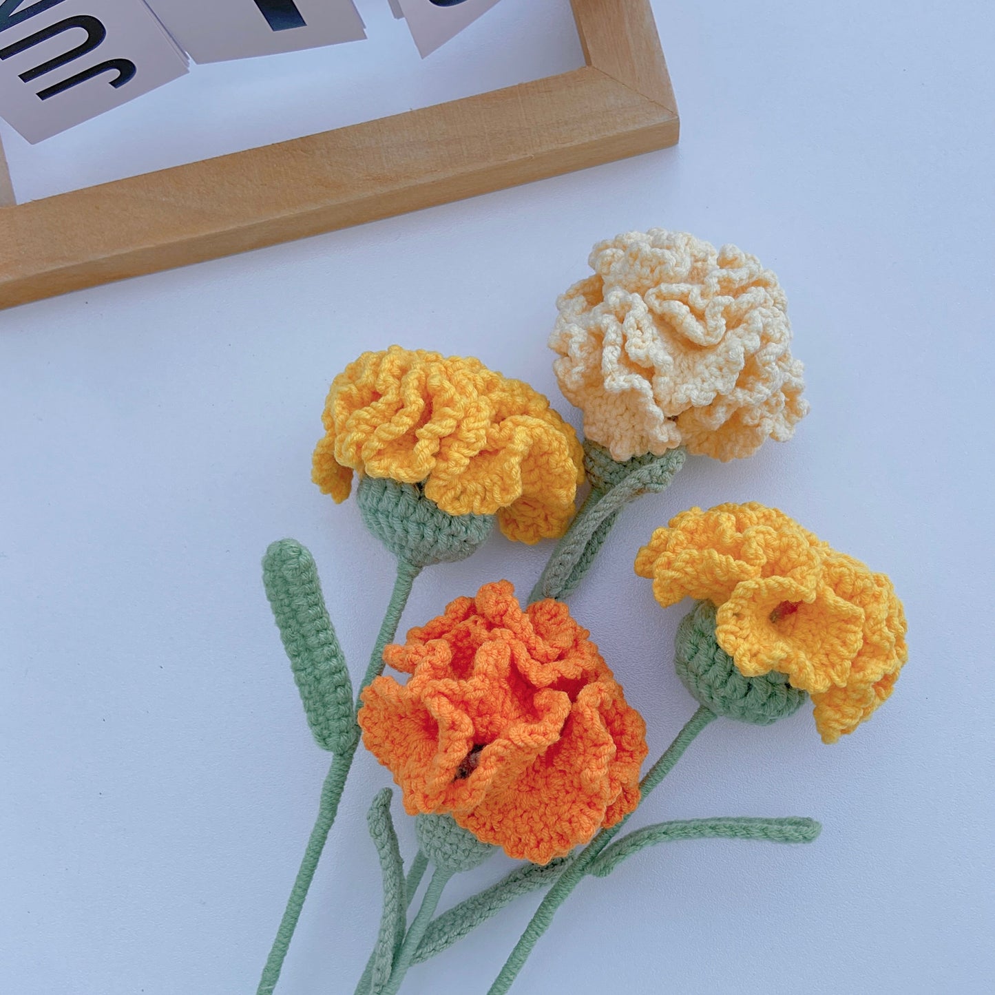 Carnation flower crochet pattern, crochet flower bouquet pattern, crochet flower pattern, eternal flower DIY, lingzhihandmade