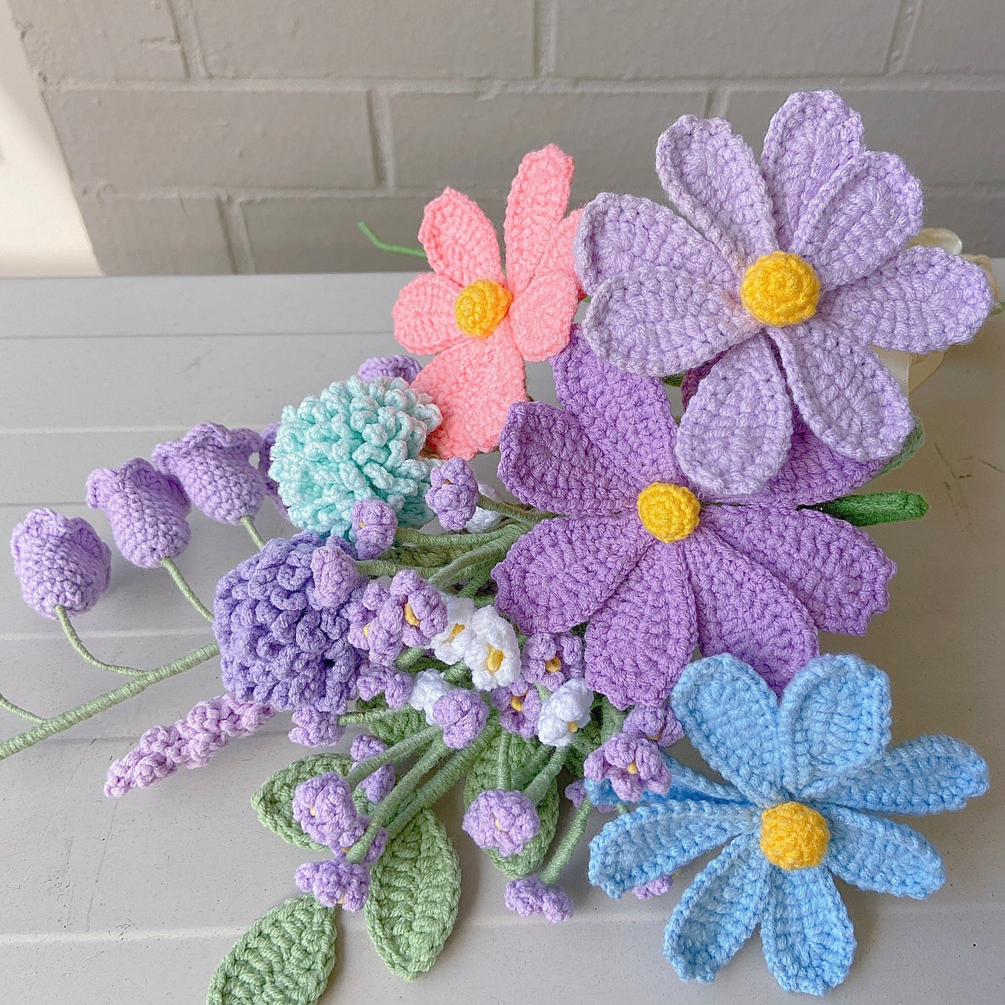 Galsang flower crochet pattern, crochet flower bouquet pattern, crochet flower pattern, eternal flower, flower bouquet DIY, lingzhihandmade