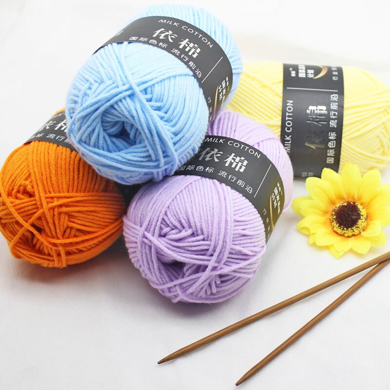 Color 69-83 High Quality 83 colour 4 ply Milk Cotton Yarn 50g for Crochet, Knitting, Amigurumi