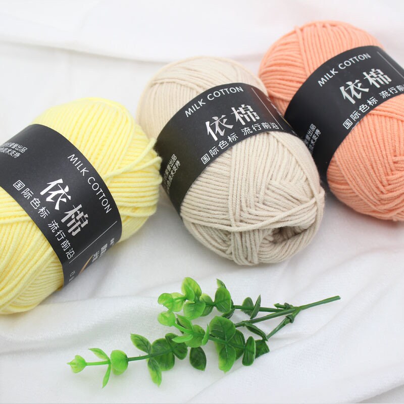 Color 69-83 High Quality 83 colour 4 ply Milk Cotton Yarn 50g for Crochet, Knitting, Amigurumi