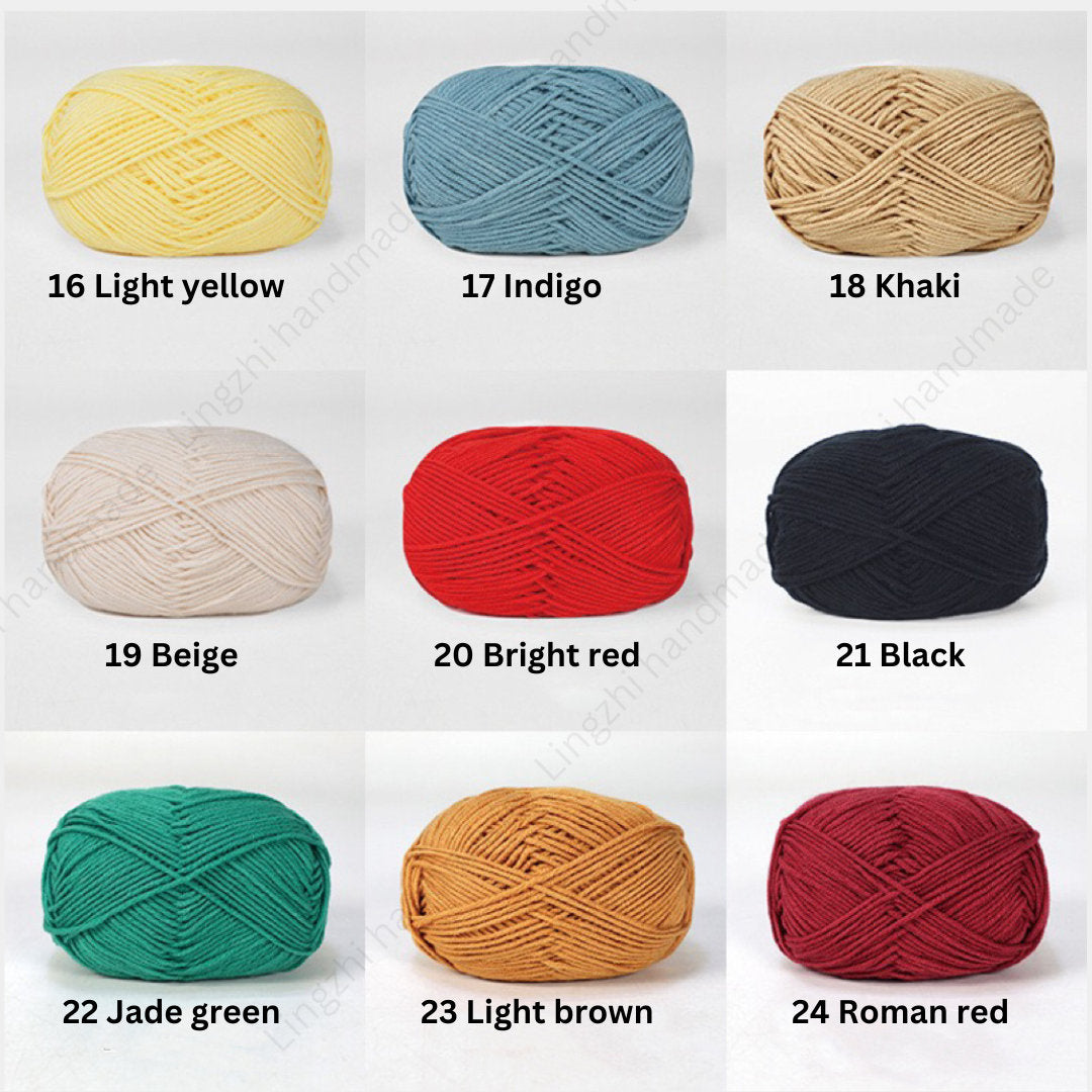 High Quality 83 colours 4 ply Milk Cotton Yarn 50g for Crochet, Knitting, Amigurumi