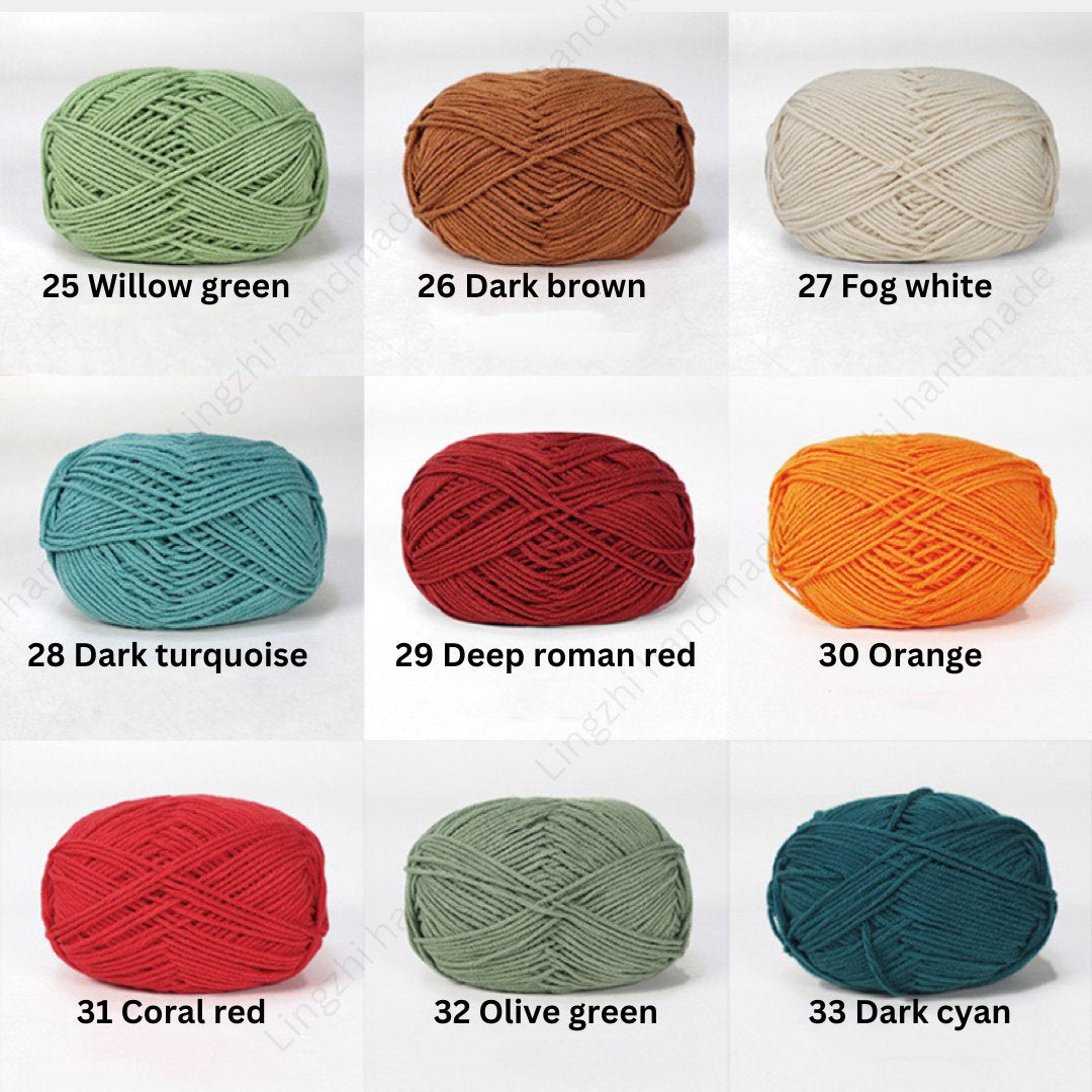 High Quality 83 colours 4 ply Milk Cotton Yarn 50g for Crochet, Knitting, Amigurumi