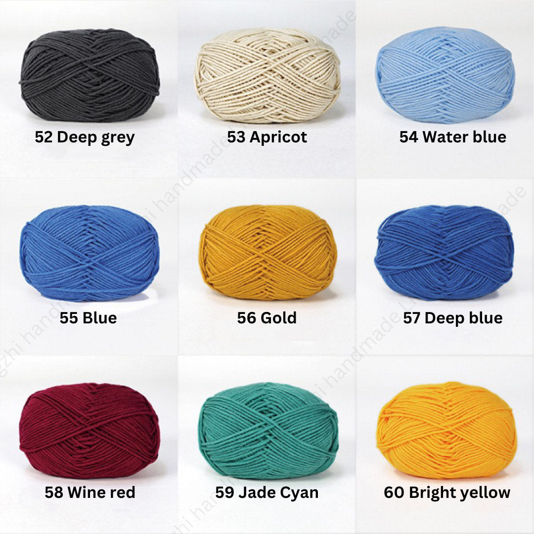 High Quality 83 colours 4 ply Milk Cotton Yarn 50g for Crochet, Knitting, Amigurumi