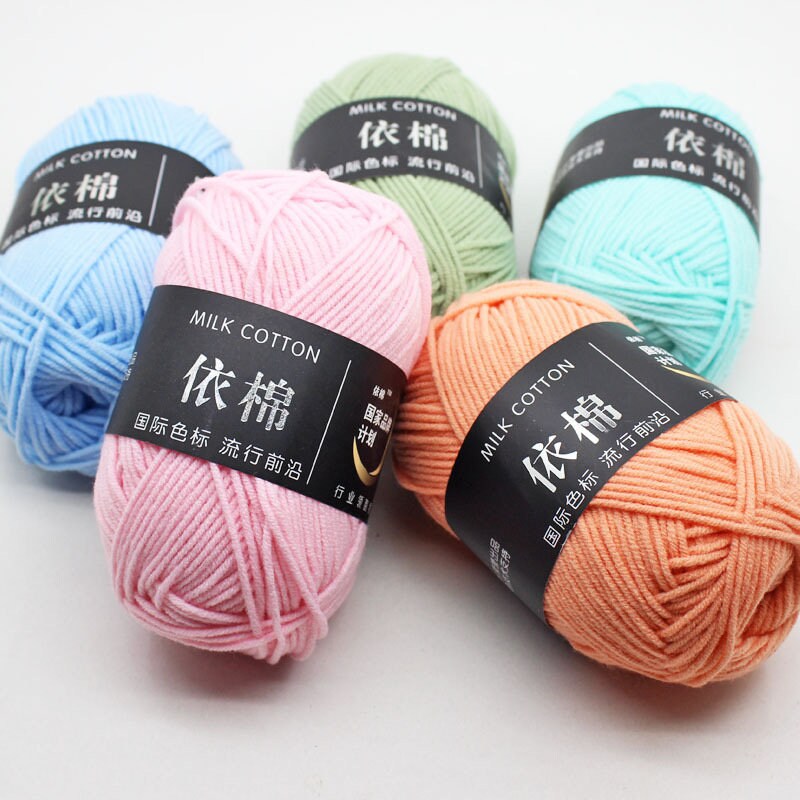 Color 69-83 High Quality 83 colour 4 ply Milk Cotton Yarn 50g for Crochet, Knitting, Amigurumi