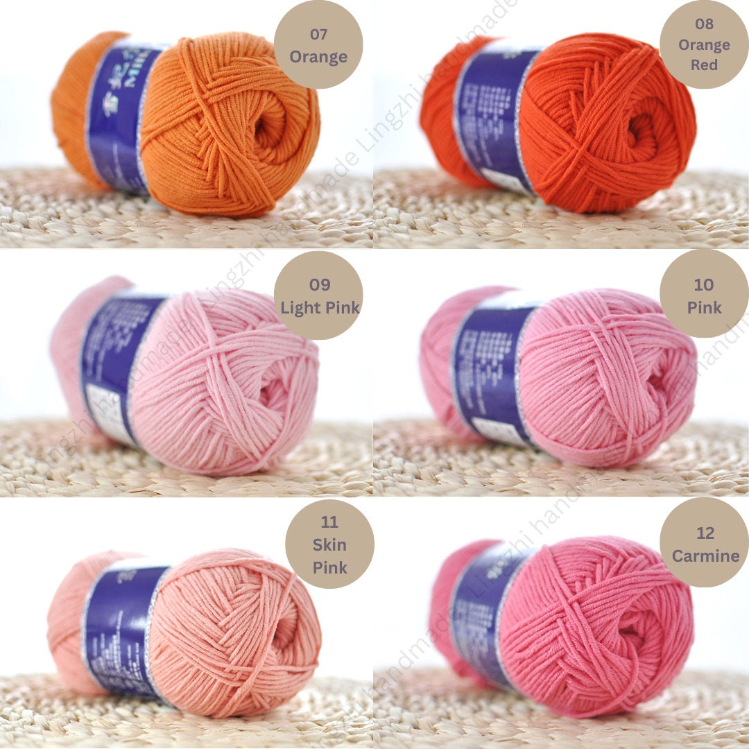 High Quality 75 Color 5Ply Milk Cotton Yarn 100gram Crochet Bags Flowers Amigurumi Punch Needling