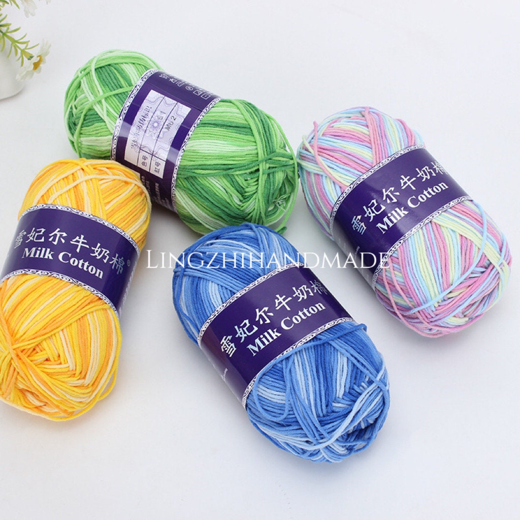 High Quality 75 Color 5Ply Milk Cotton Yarn 100gram Crochet Bags Flowers Amigurumi Punch Needling