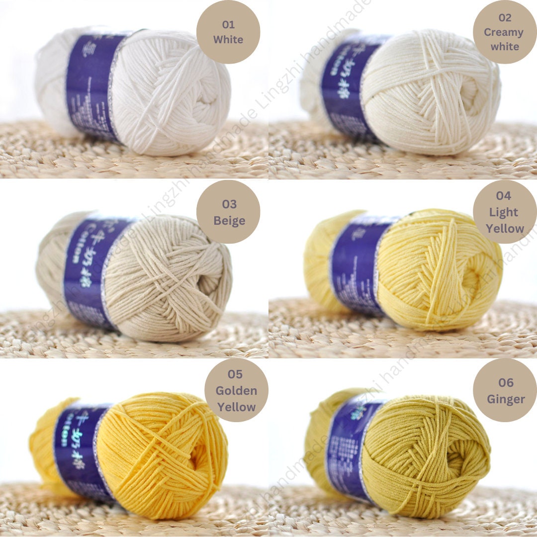 High Quality 75 Color 5Ply Milk Cotton Yarn 100gram Crochet Bags Flowers Amigurumi Punch Needling